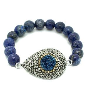 Eye Candy LA Blue Drusy My Wrist Bracelet
